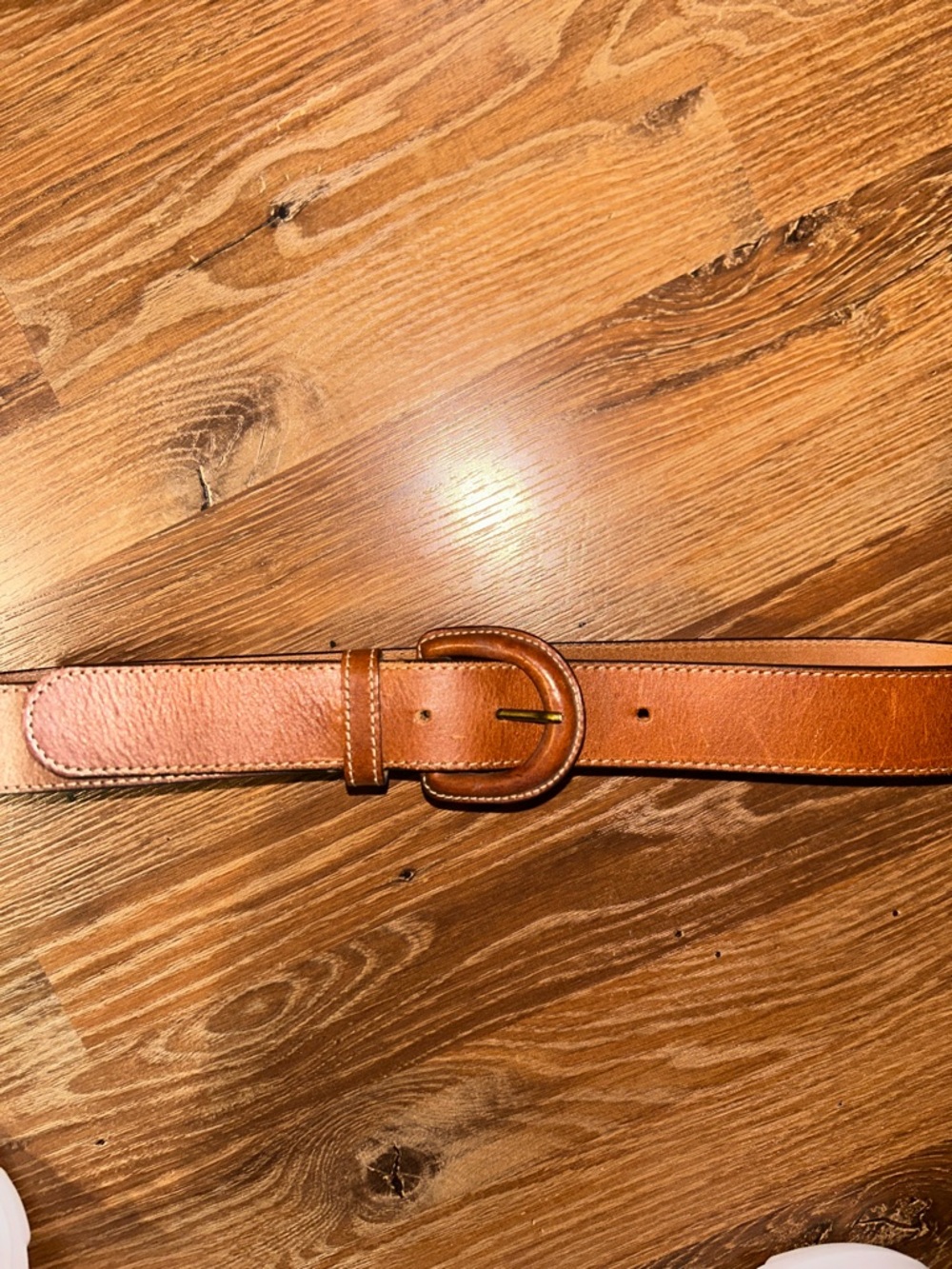 Lauren Ralph Lauren Brown Leather Belt with Leather Buckle